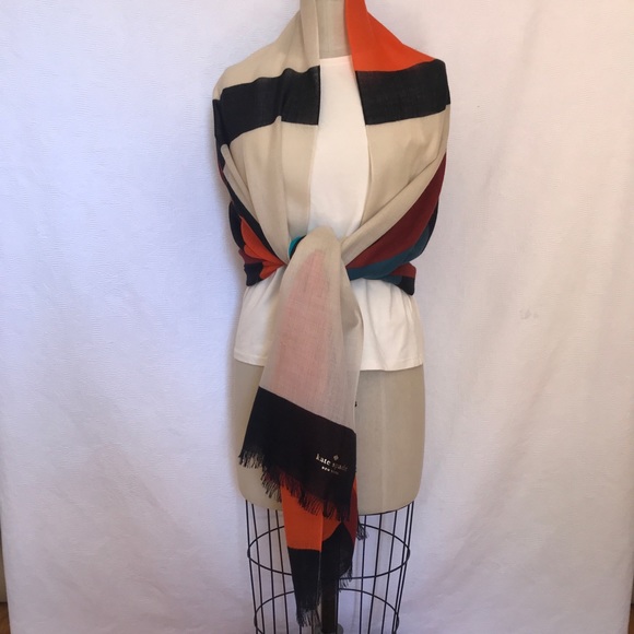 Kate Spade Wool large scarf wrap - Picture 8 of 11